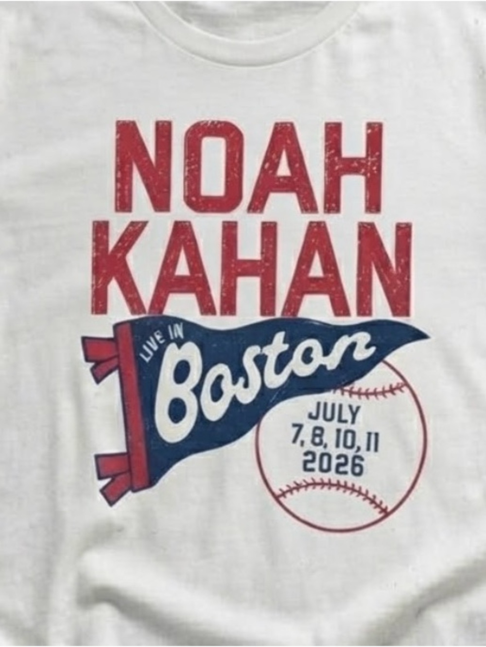 Noah Kahan Fenway Park Exclusive Concert 2026 T - Shirt - Picture 2 of 2